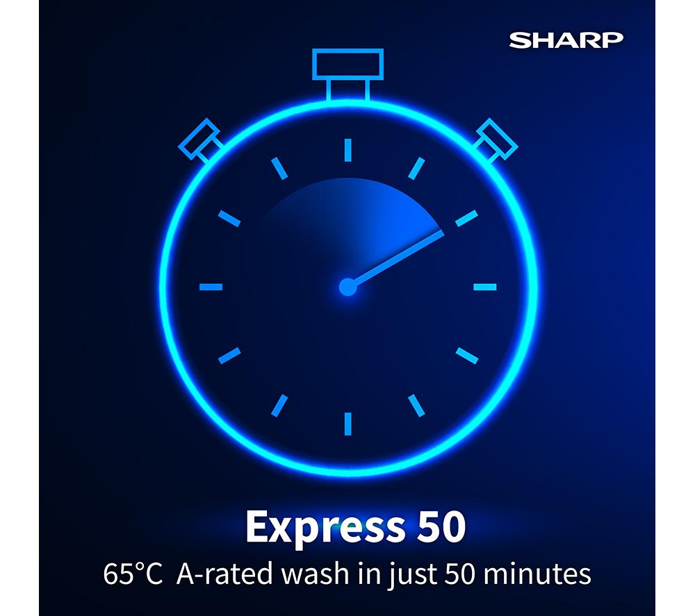 SHARP QW-NI1FI47D3X-EN Full-size Fully Integrated Dishwasher image number 5 of 10