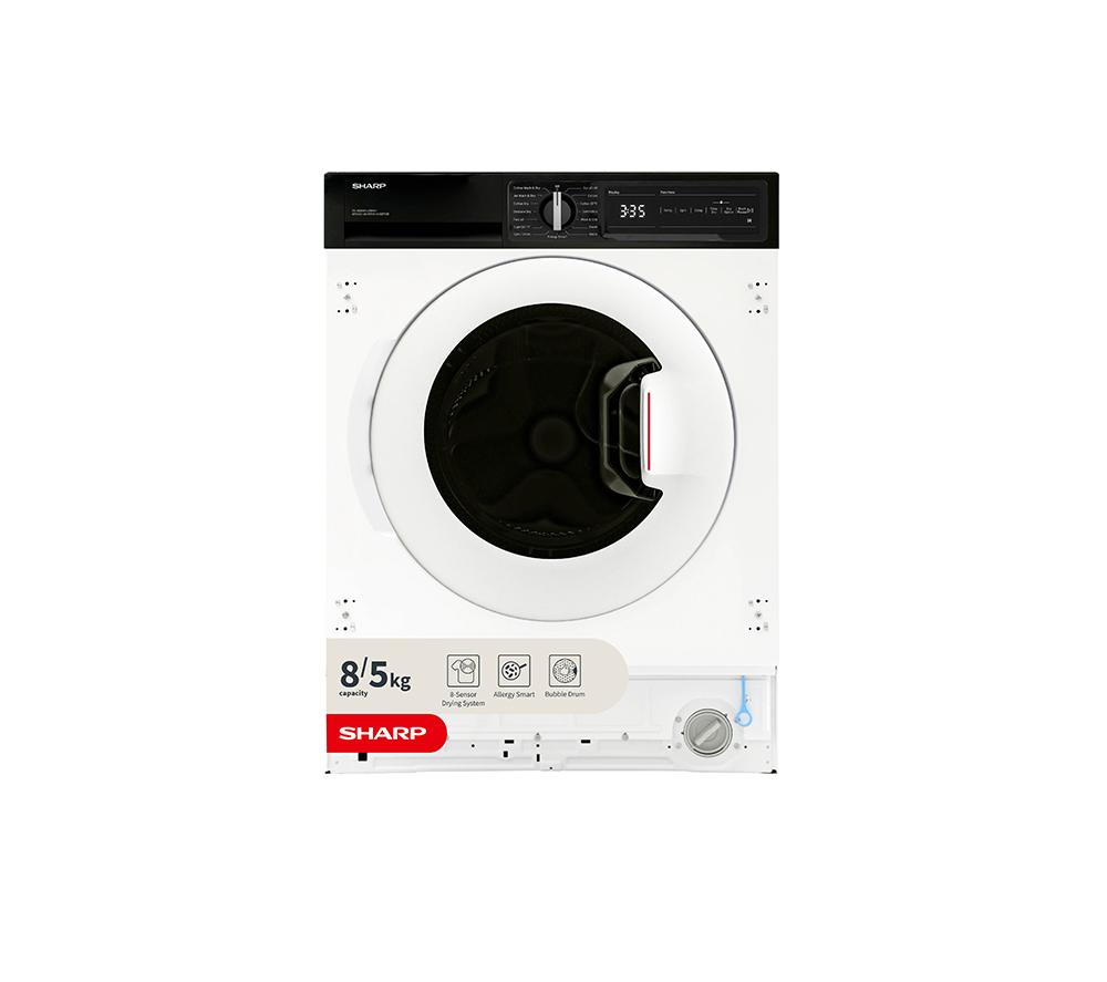 SHARP ES-NDIH814BWA1-EN Integrated 8 kg Washer Dryer - White, White