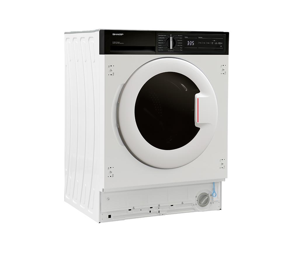 SHARP ES-NDIH814BWA1-EN Integrated 8 kg Washer Dryer - White image number 9 of 10
