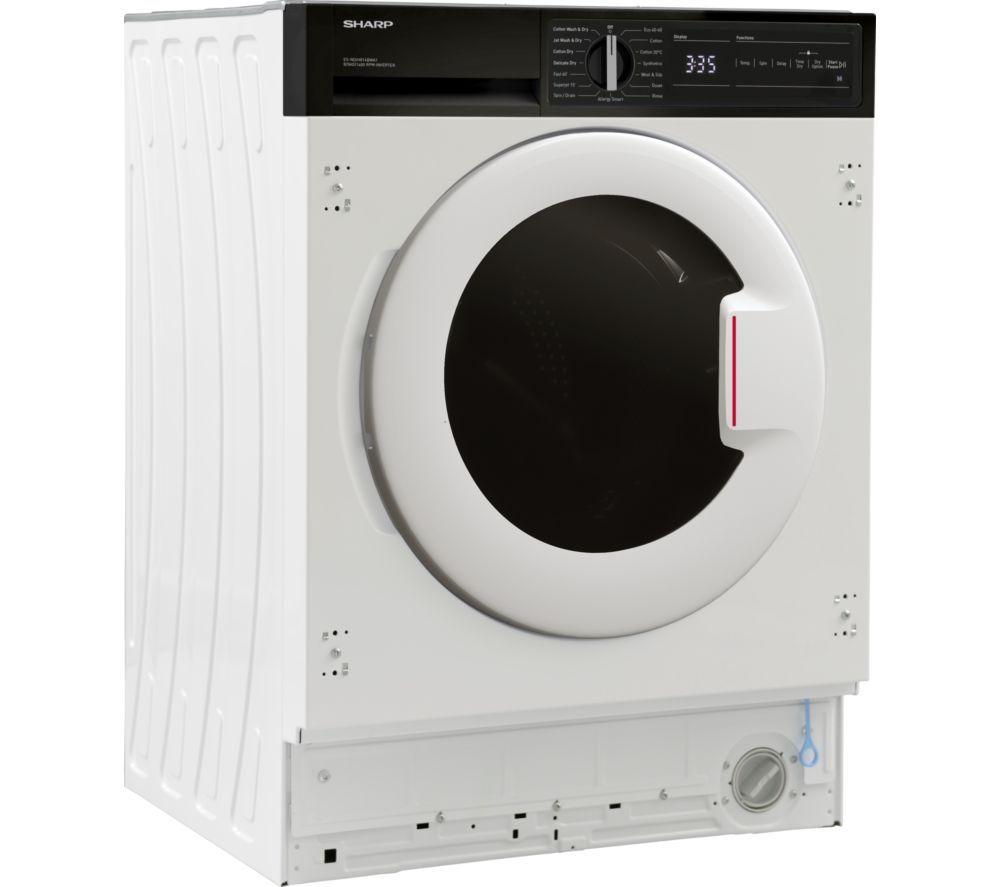 SHARP ES-NDIH814BWA1-EN Integrated 8 kg Washer Dryer - White image number 10 of 10