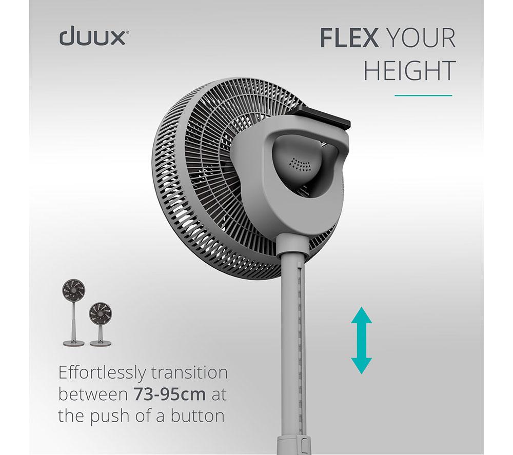 DUUX Whisper 2 13.4" Pedestal Fan - Grey image number 2 of 10