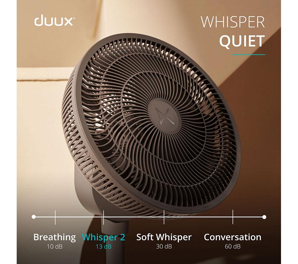 DUUX Whisper 2 13.4" Pedestal Fan - Grey image number 3 of 10