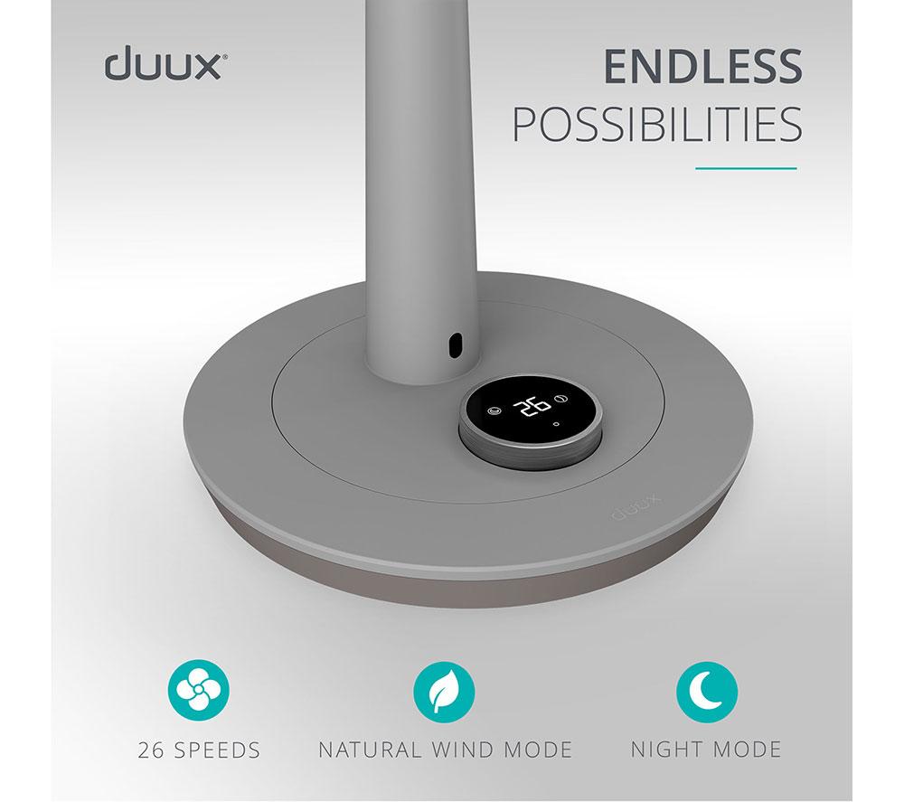 DUUX Whisper 2 13.4" Pedestal Fan - Grey image number 4 of 10