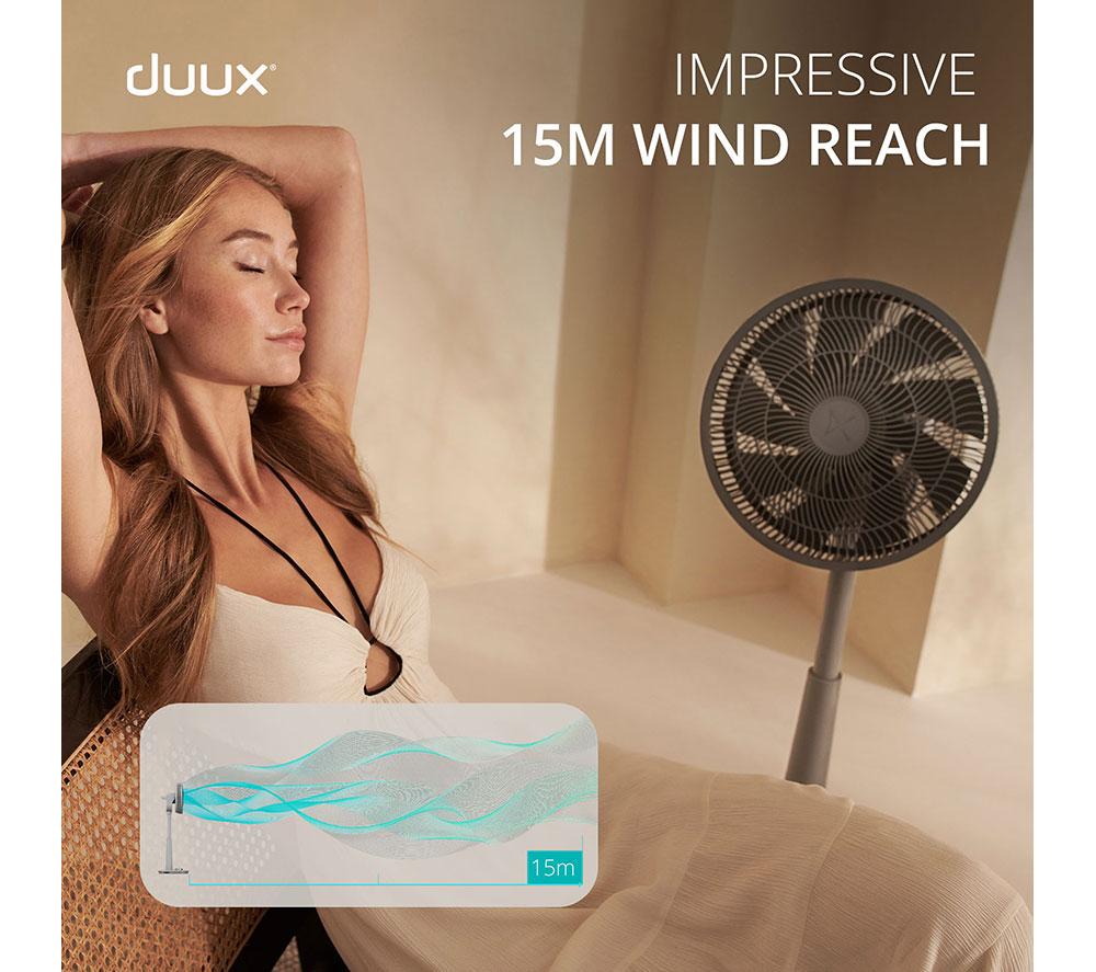 DUUX Whisper 2 13.4" Pedestal Fan - Grey image number 5 of 10