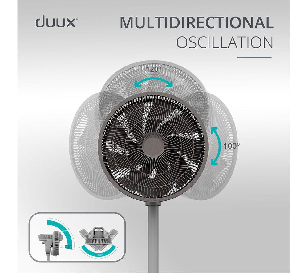 DUUX Whisper 2 13.4" Pedestal Fan - Grey image number 6 of 10