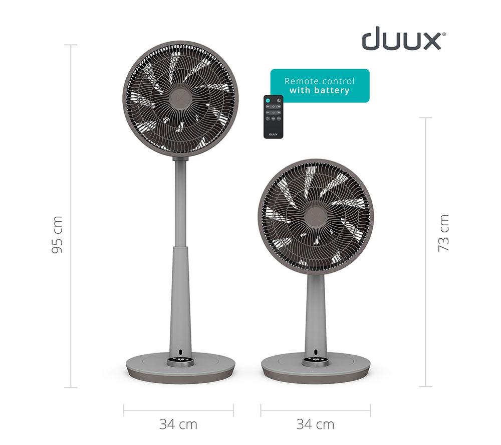 DUUX Whisper 2 13.4" Pedestal Fan - Grey image number 10 of 10