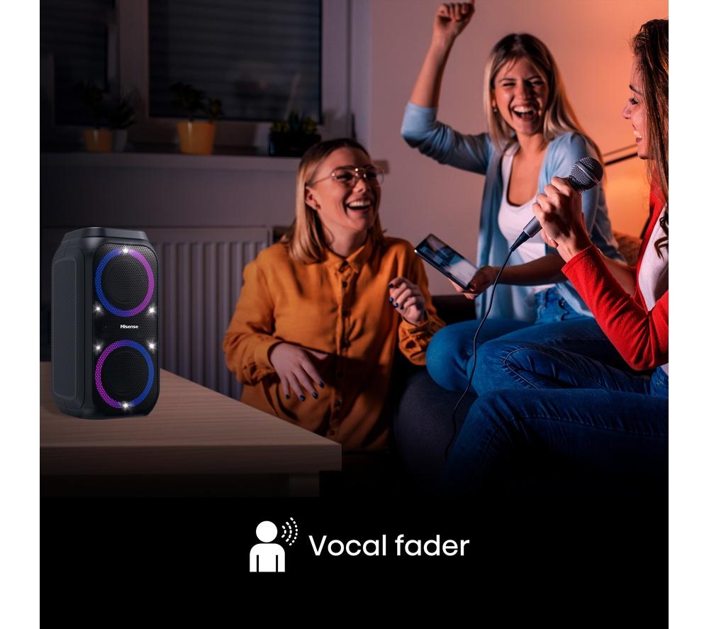 HISENSE Party Rocket 160 Bluetooth Megasound Party Speaker - Black image number 10 of 12