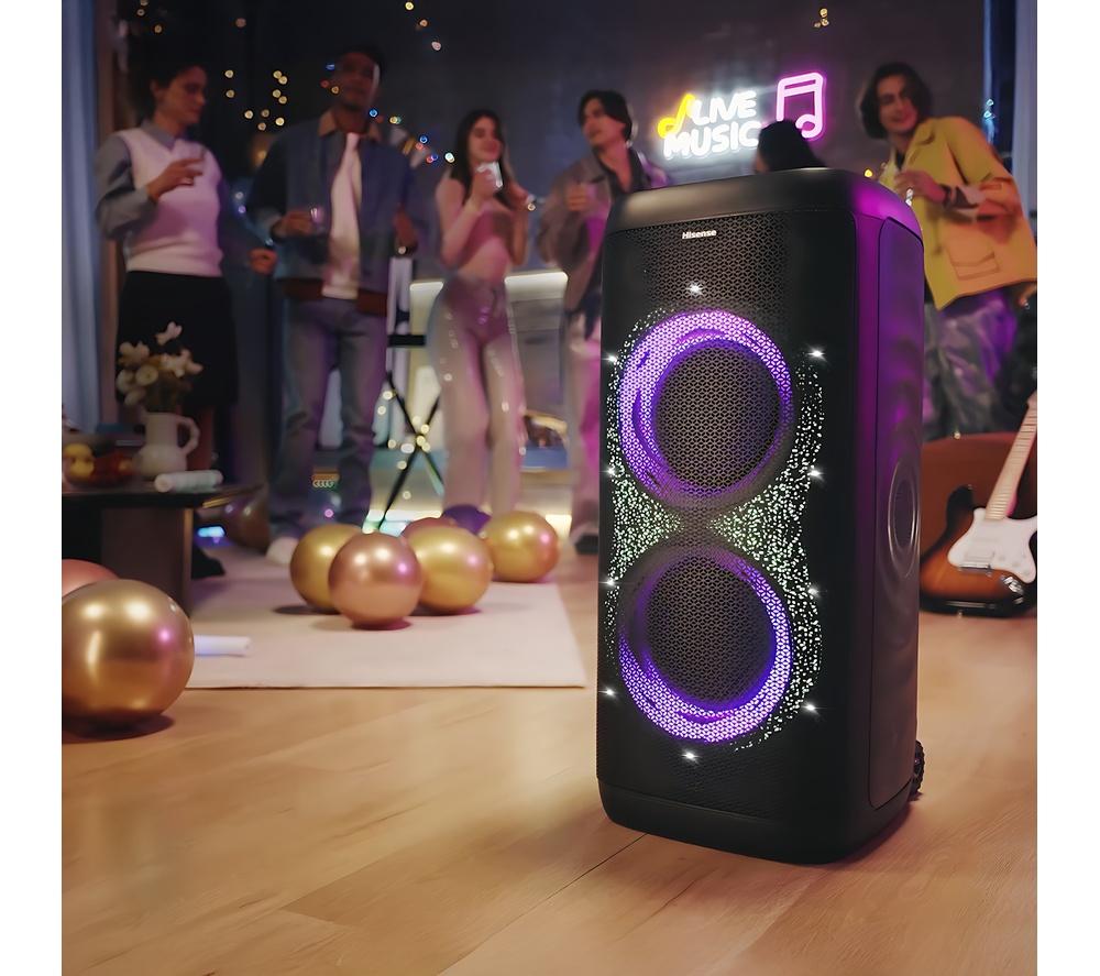 HISENSE Party Thunder Bluetooth Megasound Party Speaker - Black image number 13 of 13