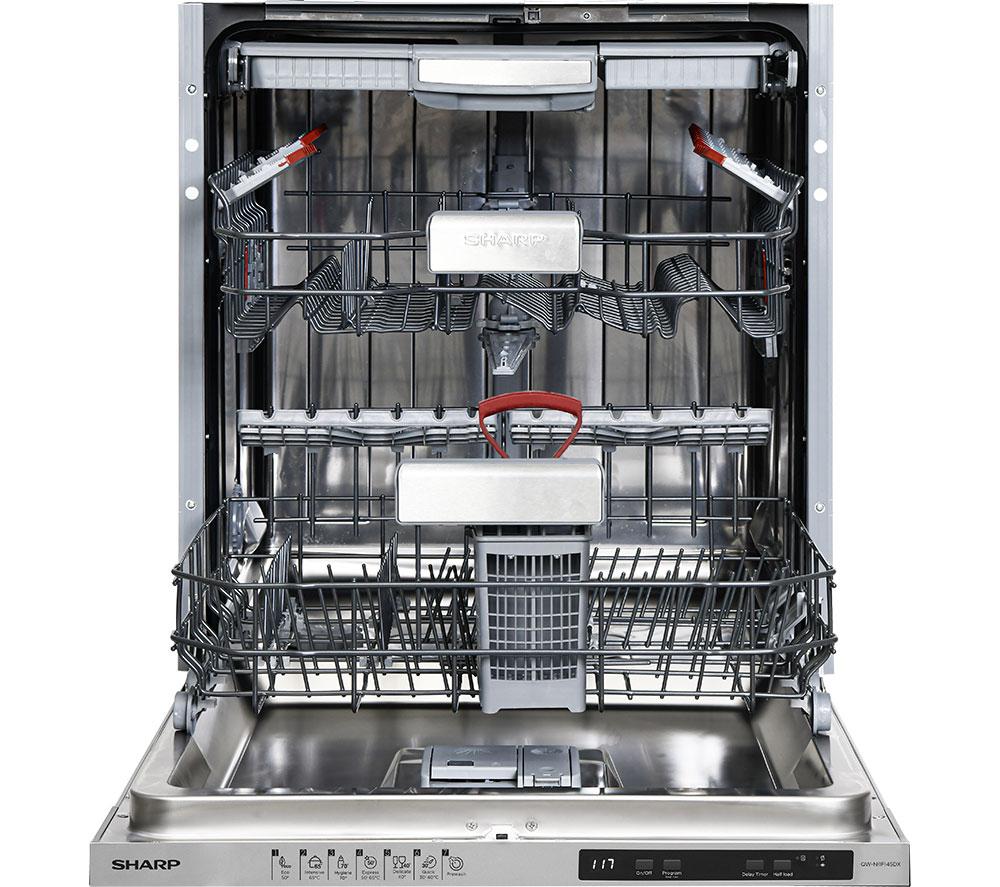 SHARP QW-NI1FI45D6X-EN Full-size Fully Integrated Dishwasher image number 11 of 13