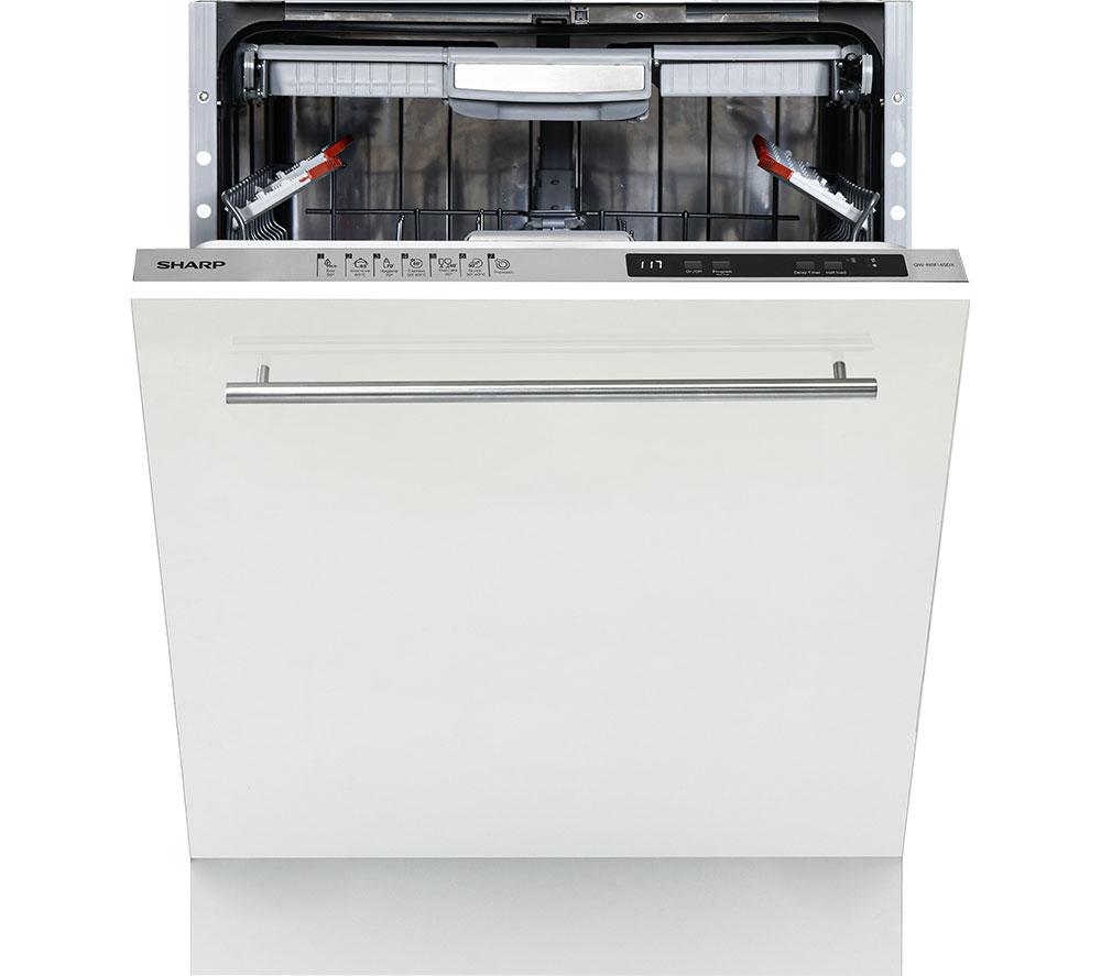 SHARP QW-NI1FI45D6X-EN Full-size Fully Integrated Dishwasher image number 12 of 13