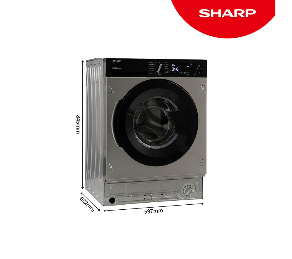 SHARP ES-SIL914BIA-EN Integrated 9 kg 1400 Spin Washing Machine - Stainless steel image number 2 of 15
