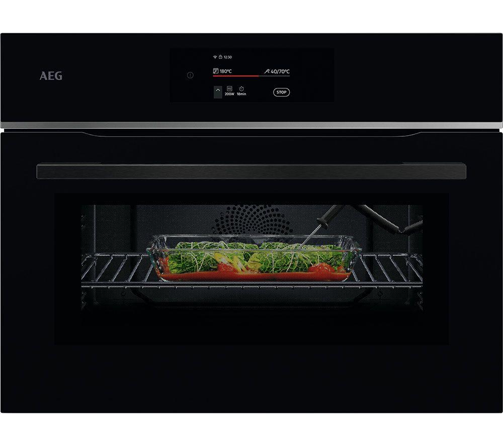 AEG 8000 MealAssist TK8NK721B Built-in Combination Microwave – Black, Black