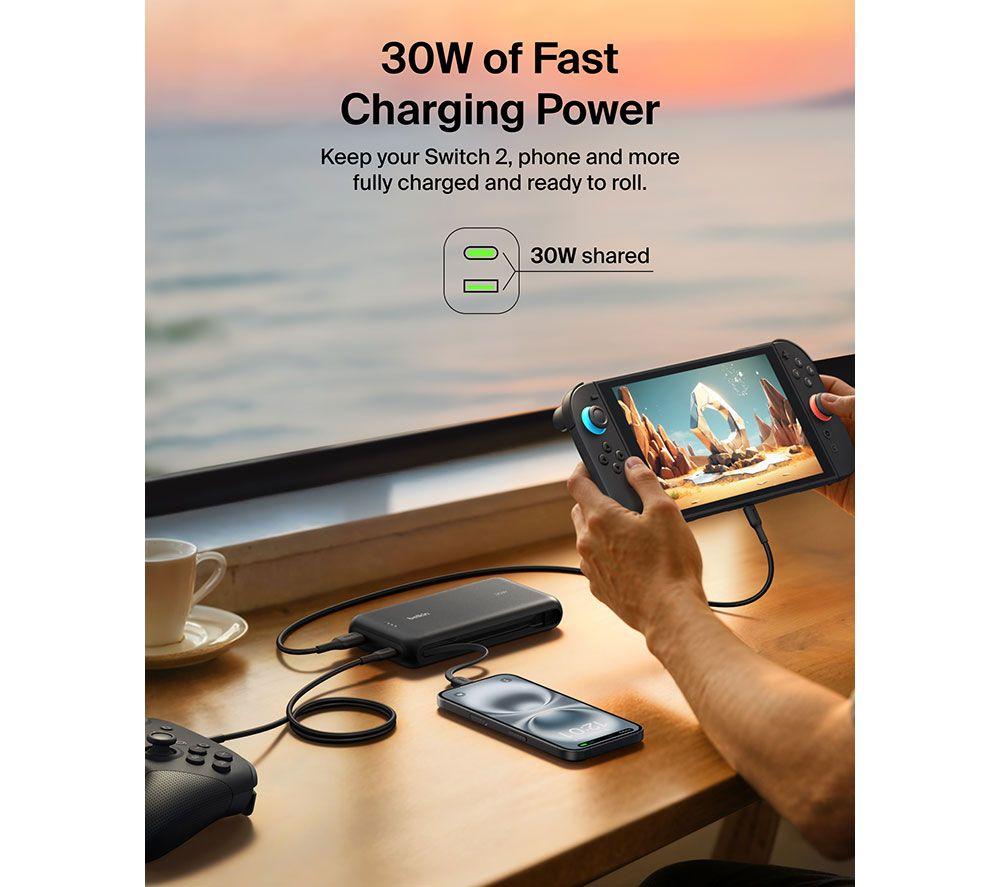 BELKIN Nintendo Switch 2 20000 mAh Portable Power Bank - Black image number 8 of 9