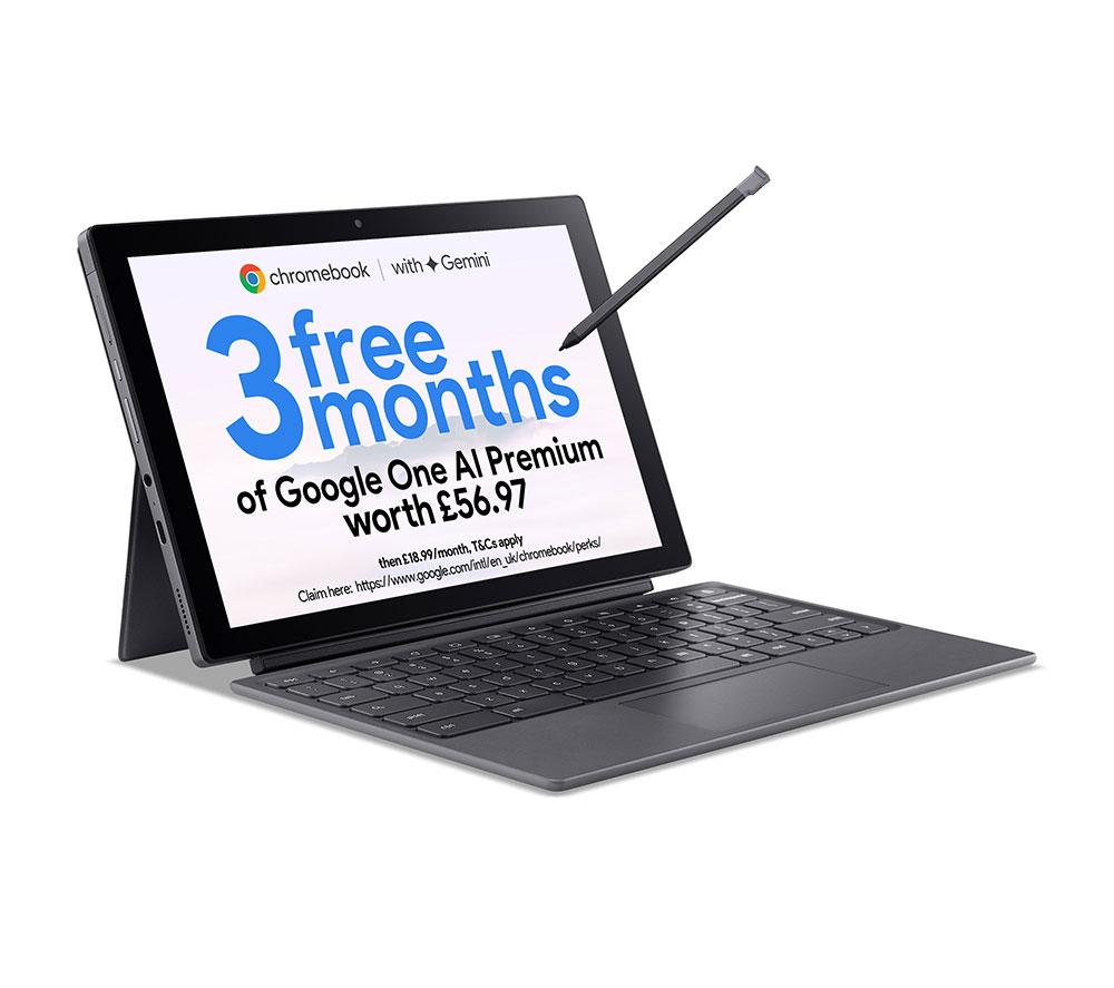 ACER 311 11inch Chromebook Tab - MediaTek Kompanio 520, 128 GB eMMC, Silver