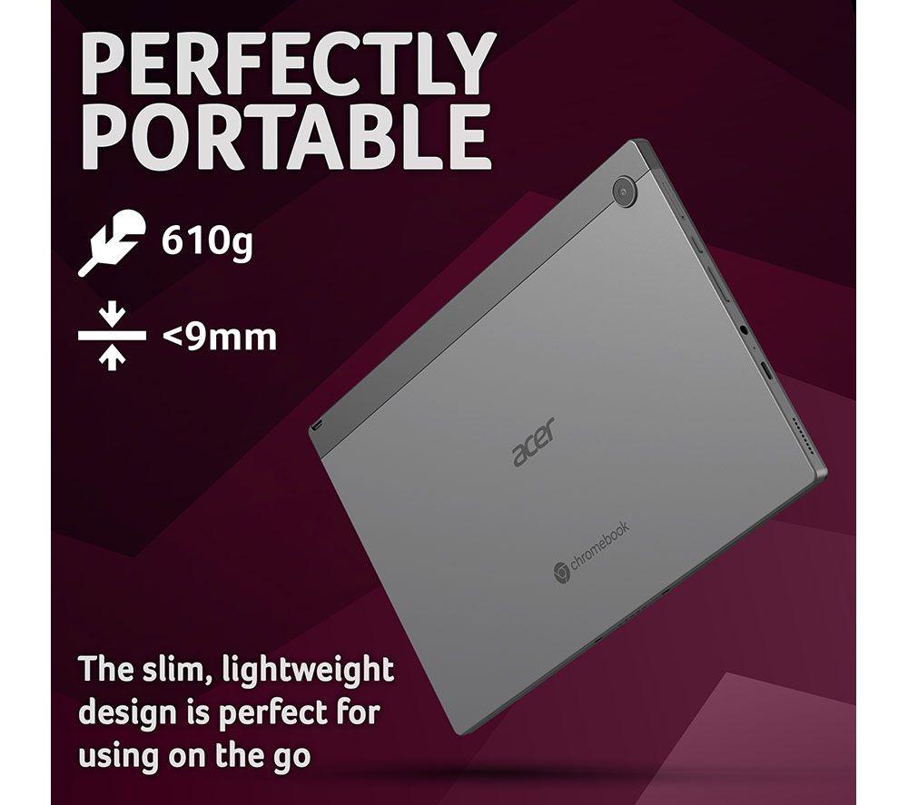 ACER 311 11" Chromebook Tab - MediaTek Kompanio 520, 128 GB eMMC, Silver image number 12 of 18