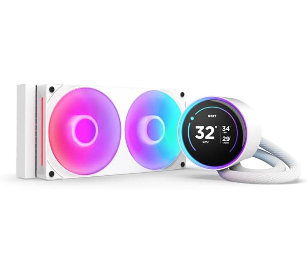 Nzxt Kraken Elite 240 Rgb 240 Mm Liquid Cpu Cooler - Rgb Led, White, White