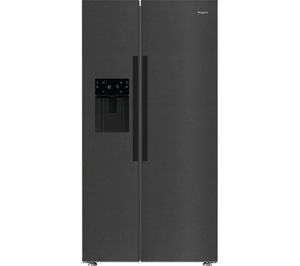 HOTPOINT Dual No Frost HPG2 6574W XBR5UK American-Style Fridge Freezer - Dark Inox