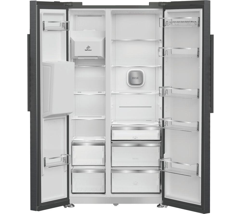 HOTPOINT Dual No Frost HPG2 6574W XBR5UK American-Style Fridge Freezer - Dark Inox image number 2 of 10