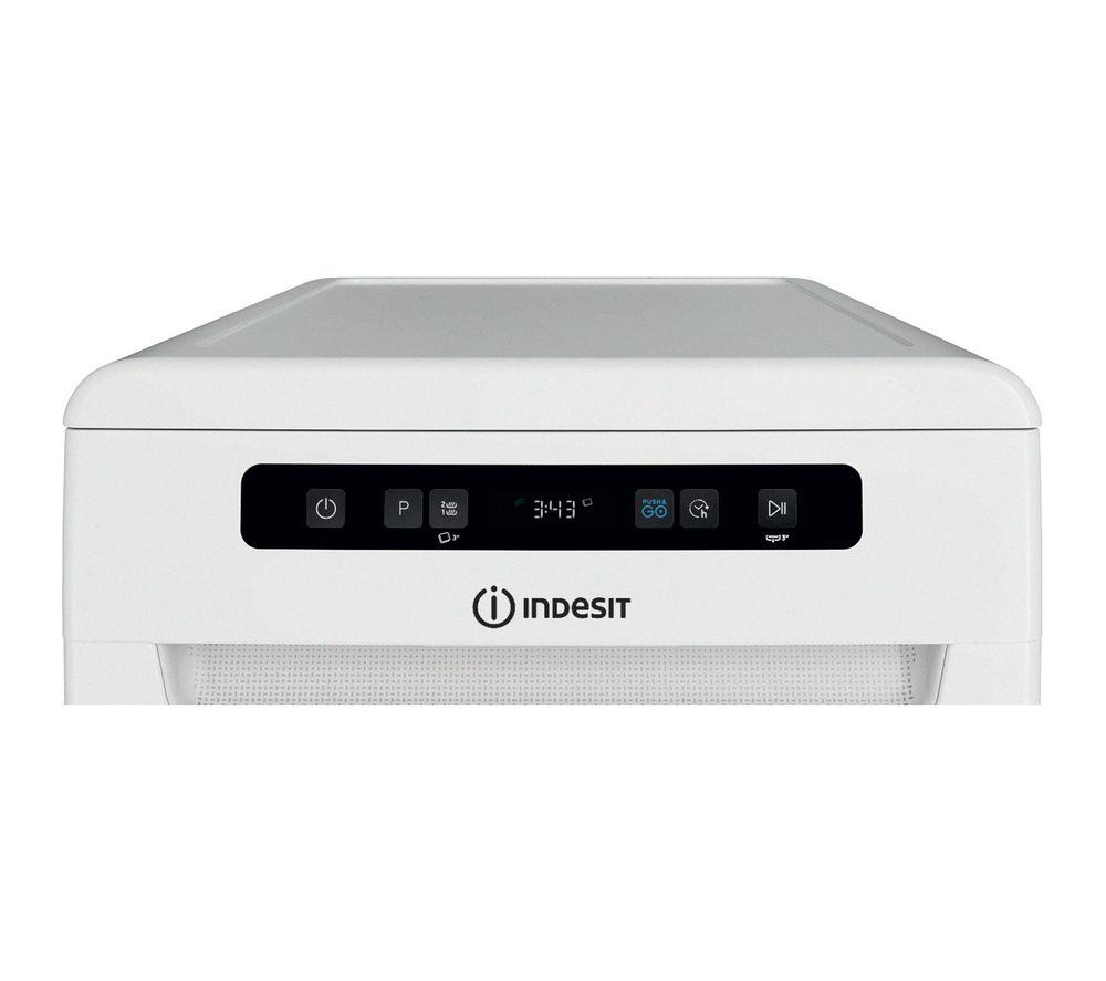 INDESIT Push&Go IN2FD10CS70WUK Slimline Dishwasher - White image number 2 of 5
