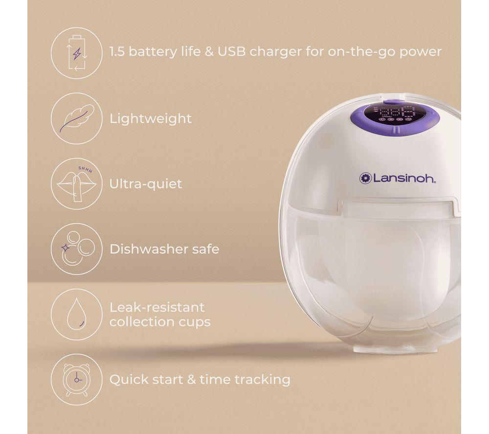 LANSINOH Wearable Single Electric Breast Pump - White image number 2 of 13