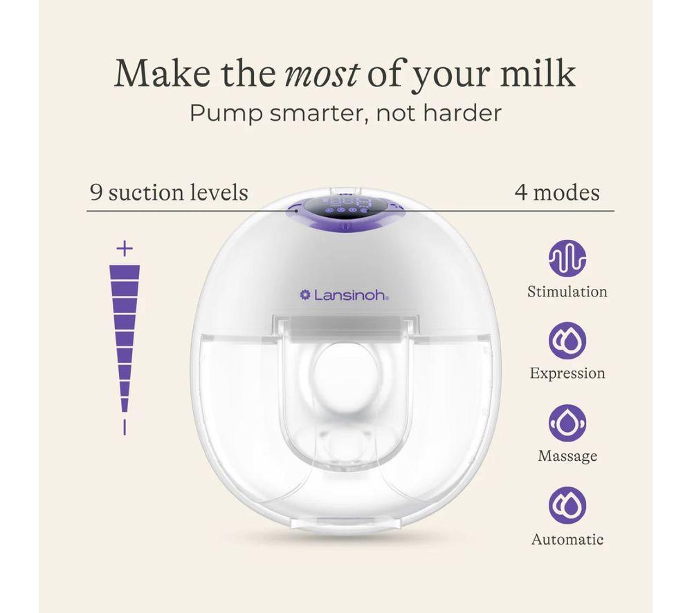 LANSINOH Wearable Single Electric Breast Pump - White image number 5 of 13