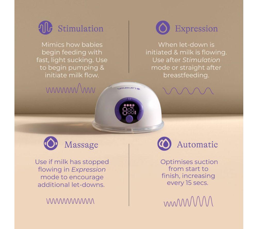 LANSINOH Wearable Single Electric Breast Pump - White image number 7 of 13