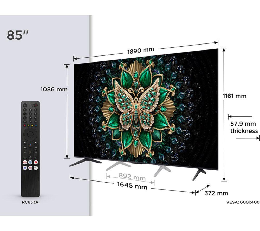 TCL C6K 85" QD-Mini LED 4K HDR Smart Google TV - 85C6K image number 12 of 13