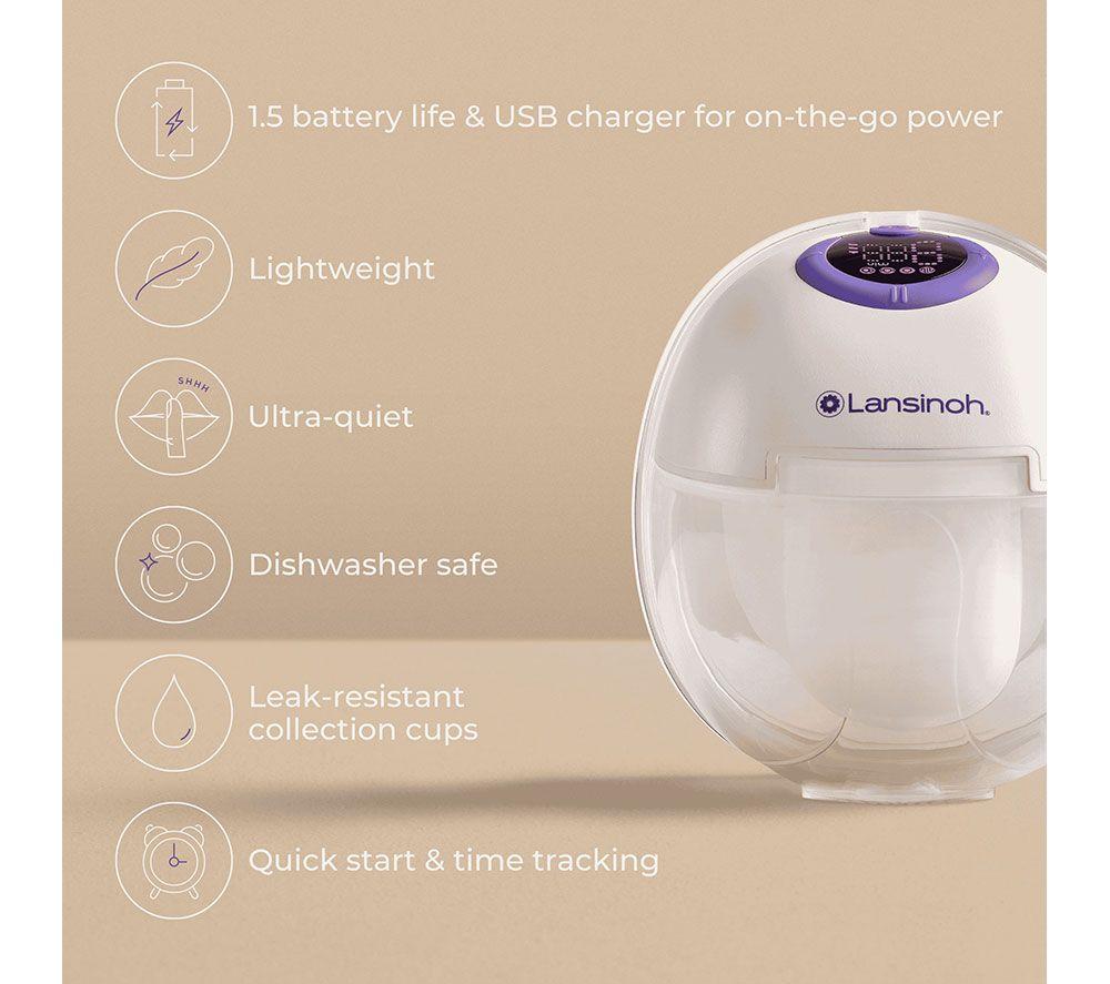 LANSINOH Wearable Double Electric Breast Pump - White image number 2 of 11