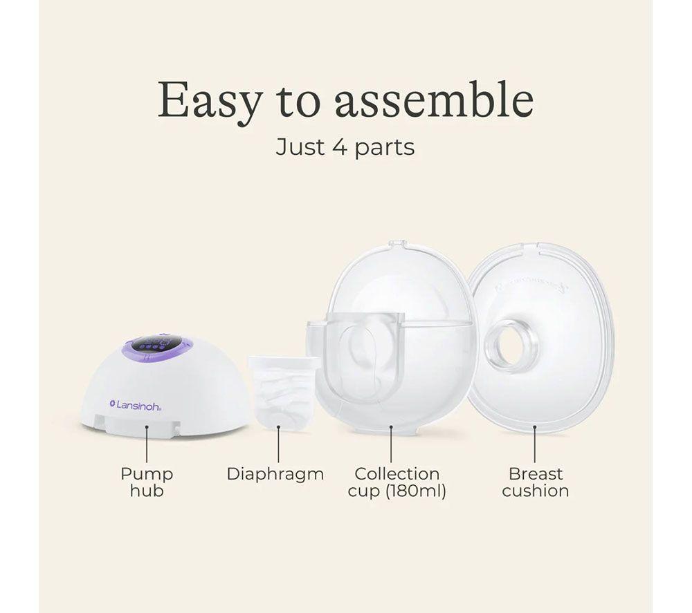 LANSINOH Wearable Double Electric Breast Pump - White image number 4 of 11