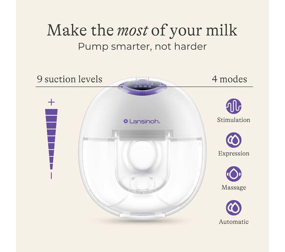 LANSINOH Wearable Double Electric Breast Pump - White image number 5 of 11