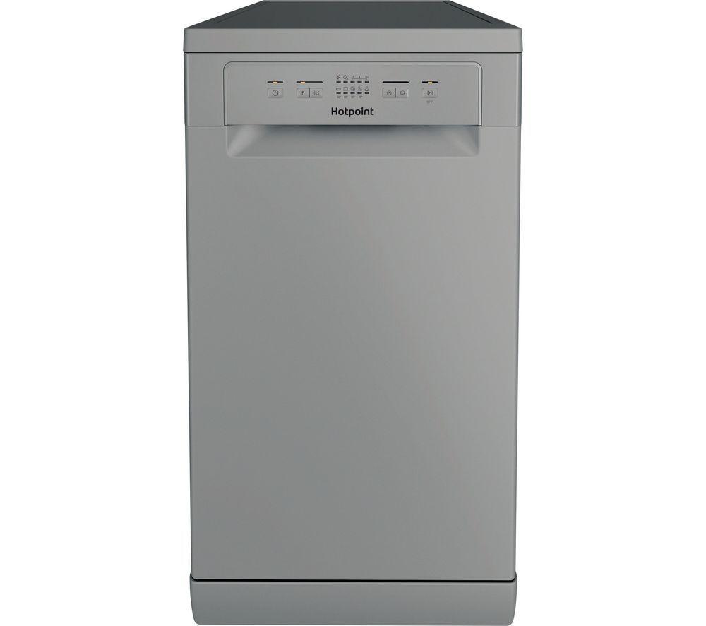 HOTPOINT HP2FE10CS90SUK Slimline Dishwasher – Silver, Silver/Grey