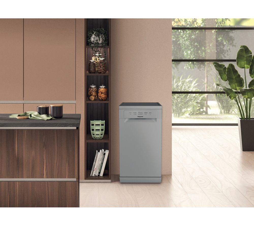 HOTPOINT HP2FE10CS90SUK Slimline Dishwasher - Silver image number 8 of 10