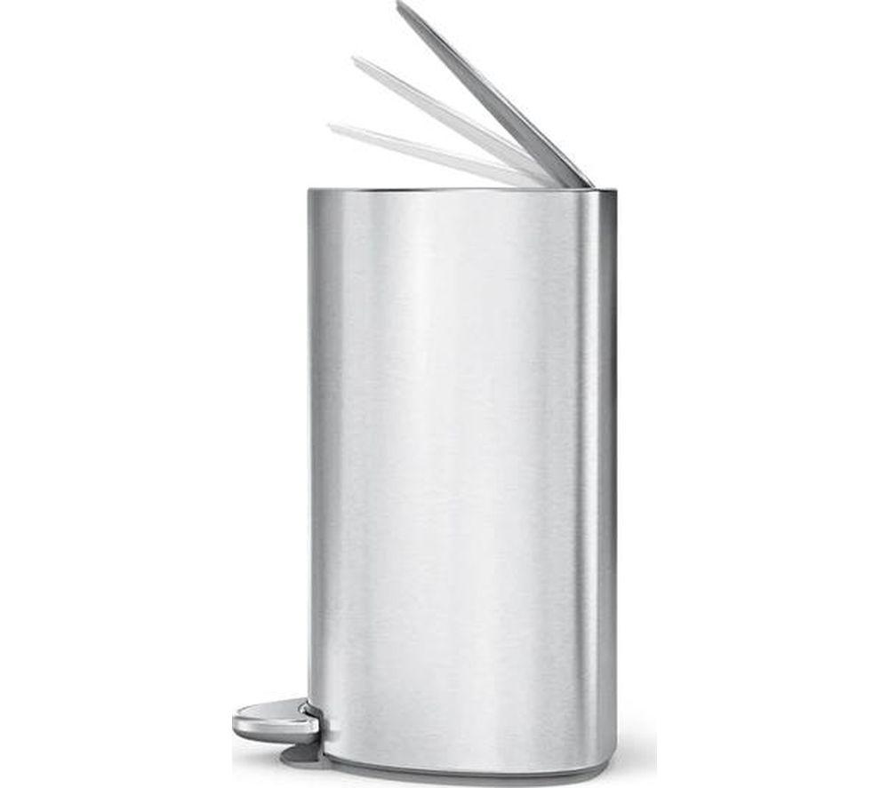 SIMPLEHUMAN CW2106 6-litre Semi-Round Bin - Brushed Steel image number 4 of 5