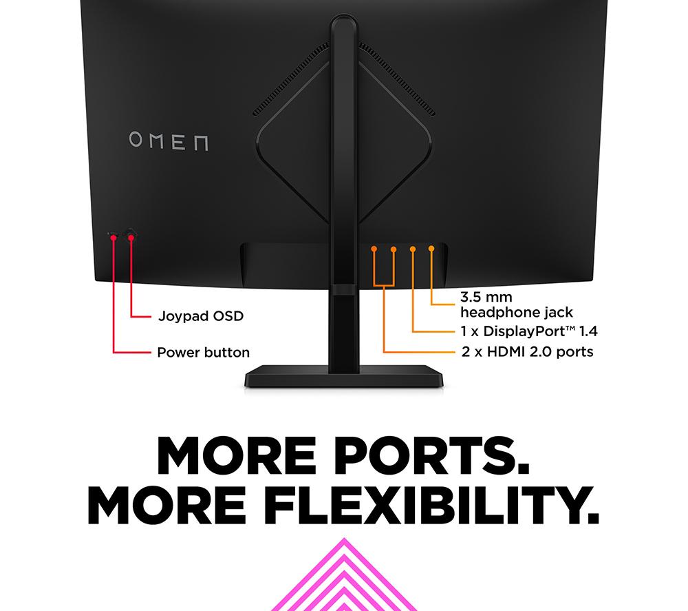 HP OMEN 32c Quad HD 31.5" LED Gaming Monitor - Black image number 5 of 16