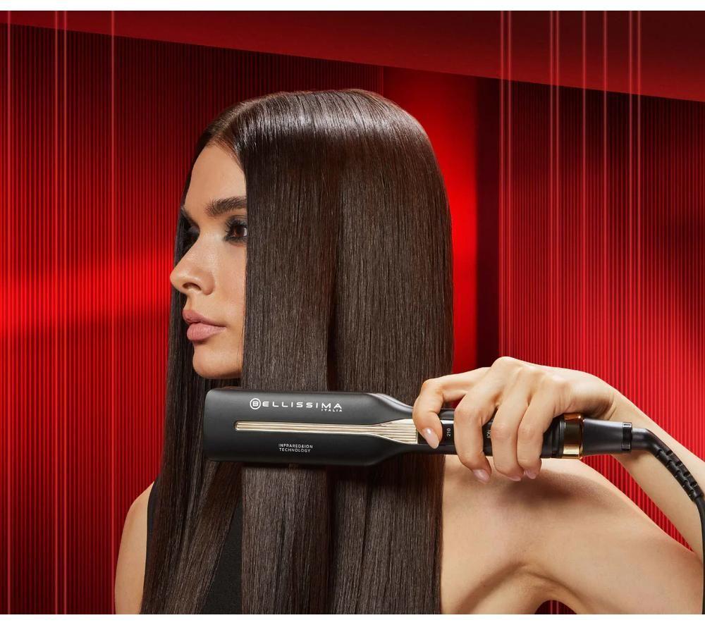 BELLISSIMA Italia Absolute Wide Hair Straightener - Black image number 6 of 7