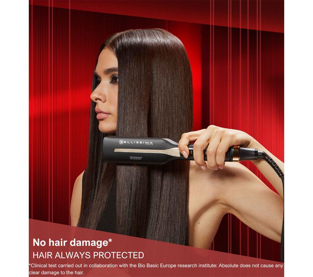 BELLISSIMA Italia Absolute Wide Hair Straightener - Black image number 7 of 7