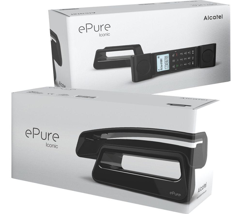 ALCATEL ePure Cordless Home Phone - Black image number 6 of 7