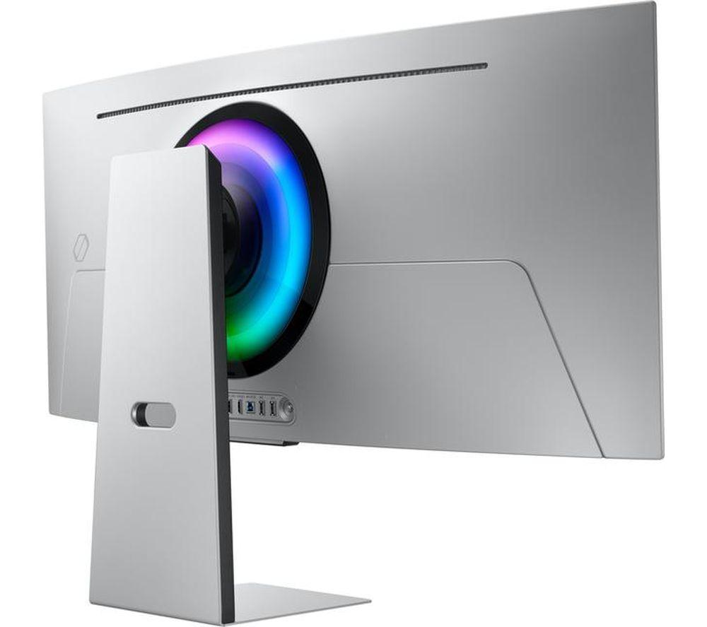 SAMSUNG Odyssey G8 LS34DG850SUXXU Quad HD 34" Curved QD-OLED Smart Gaming Monitor - Silver image number 3 of 10