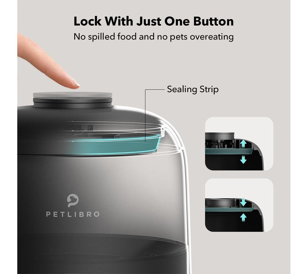 PETLIBRO Air Automatic Pet Food Feeder - 2 Litre, Black image number 8 of 8
