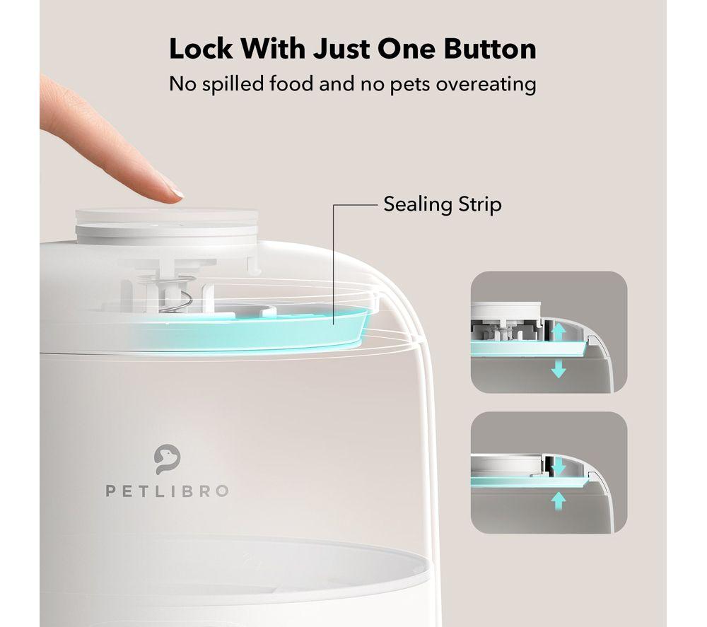 PETLIBRO Air Automatic Pet Food Feeder - 2 Litre, White image number 2 of 5