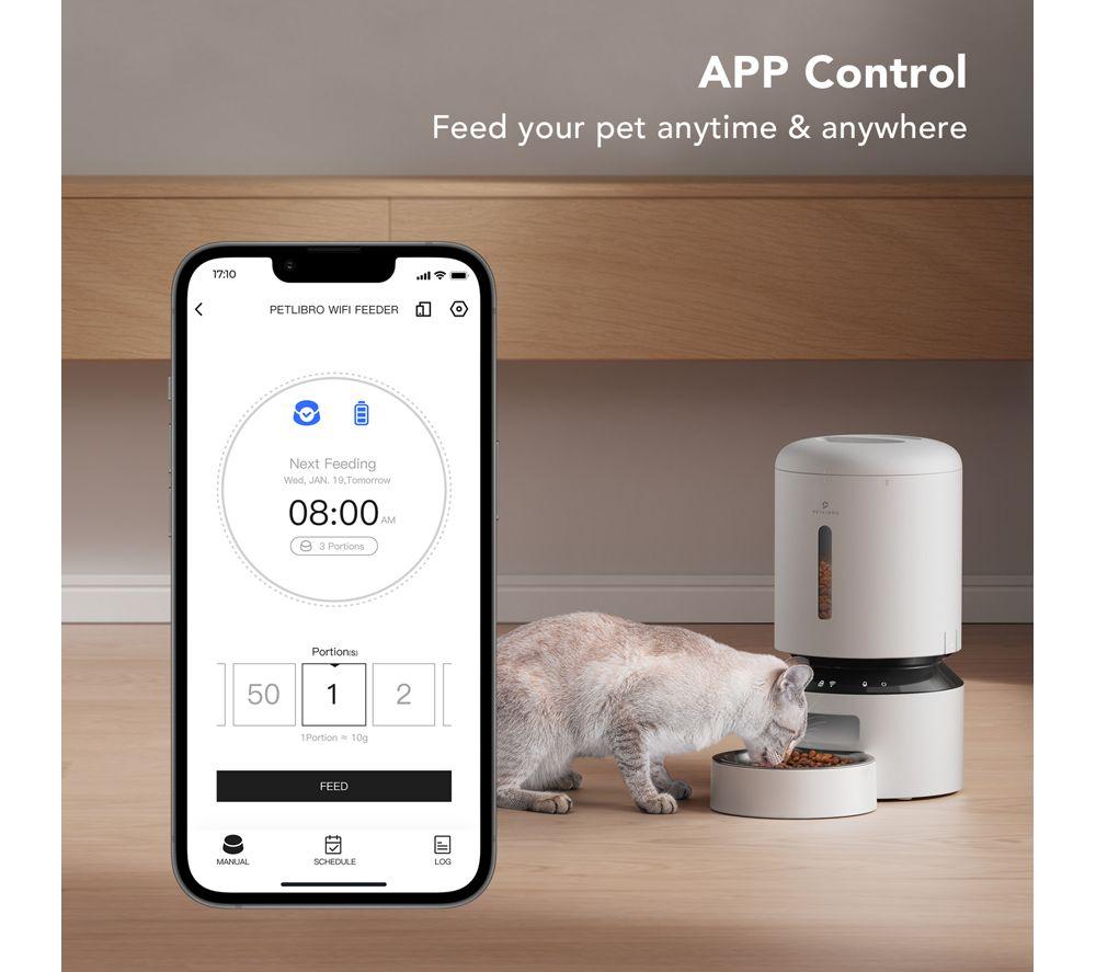 PETLIBRO Granary Smart Automatic Pet Food Feeder - 5 Litre, White image number 2 of 7