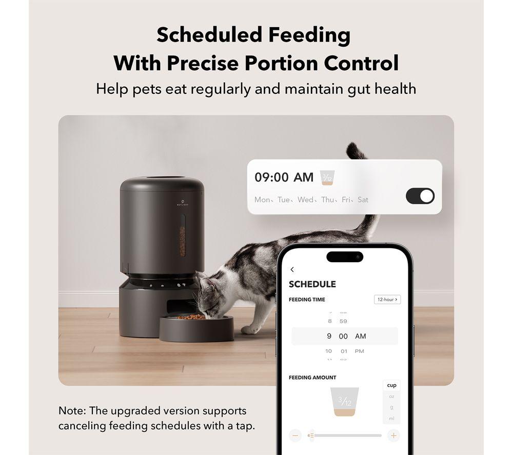 PETLIBRO Granary Smart Automatic Pet Food Feeder - 5 Litre, Black image number 3 of 6