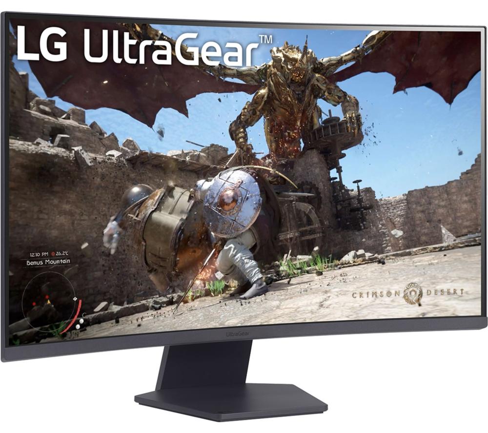 LG UltraGear 32GS60QC-B.AEKQ Quad HD 32" Curved VA LCD Gaming Monitor - Black image number 12 of 14