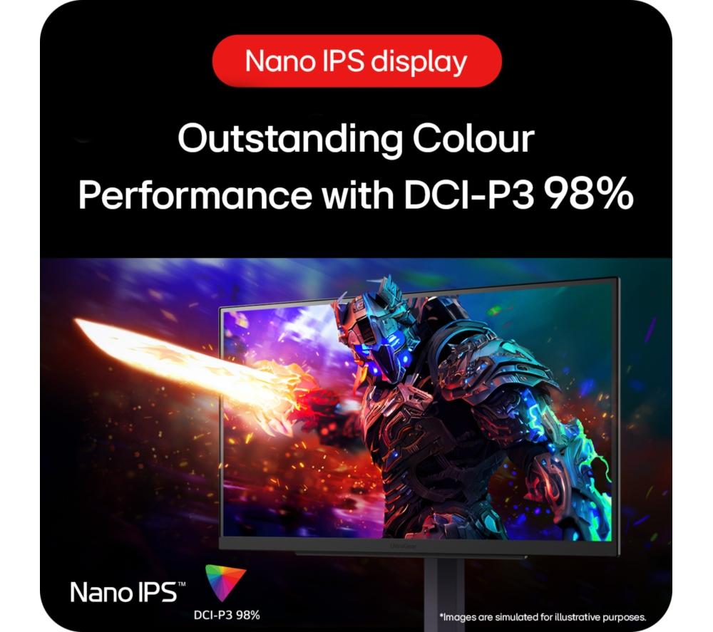 LG UltraGear 27GS85Q-B Quad HD 27" Nano IPS Gaming Monitor - Black image number 3 of 14