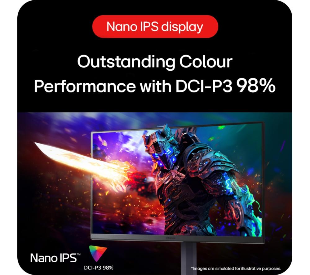 LG UltraGear 32GS85Q-B Quad HD 32" Nano IPS Gaming Monitor - Black image number 3 of 14