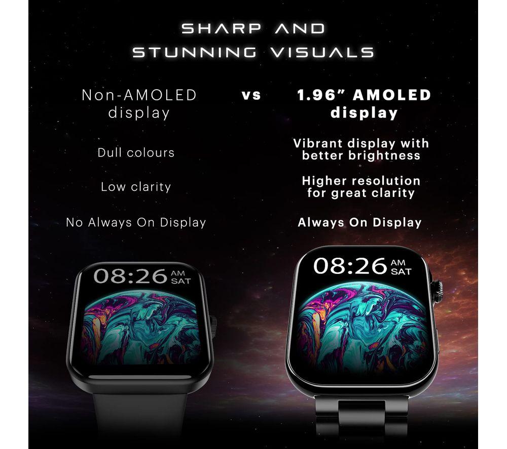 NOISE ColorFit Ultra 3 Smart Watch - Jet black Silicone Band image number 3 of 7