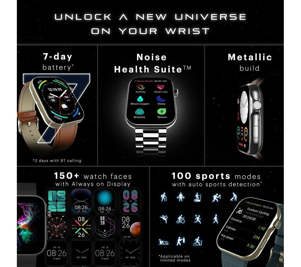 NOISE ColorFit Ultra 3 Smart Watch - Jet black Silicone Band image number 5 of 7