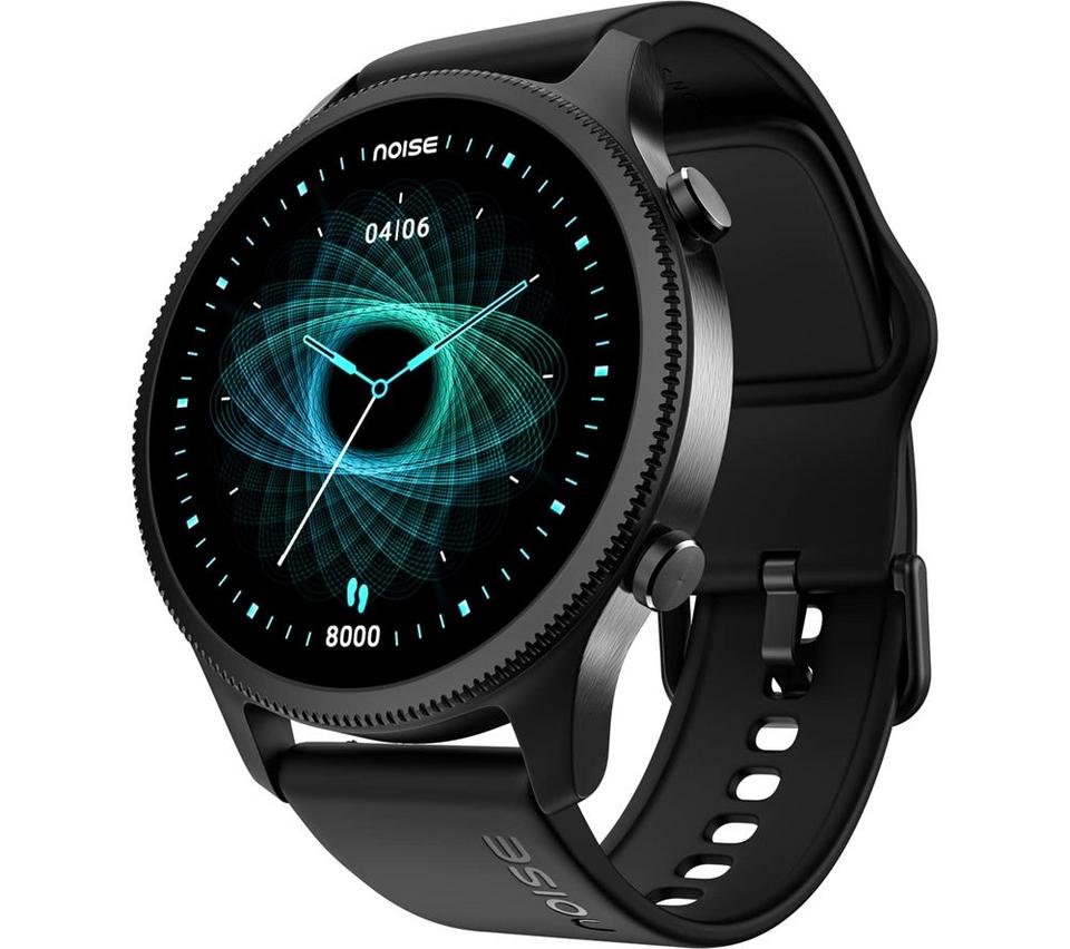 NOISE NoiseFit Halo Smart Watch - Jet Black, Silicone Strap
