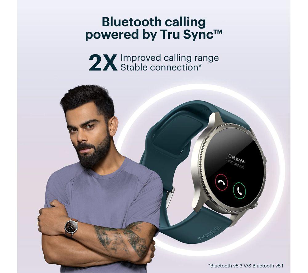NOISE NoiseFit Halo Smart Watch - Jet Black, Silicone Strap image number 4 of 5
