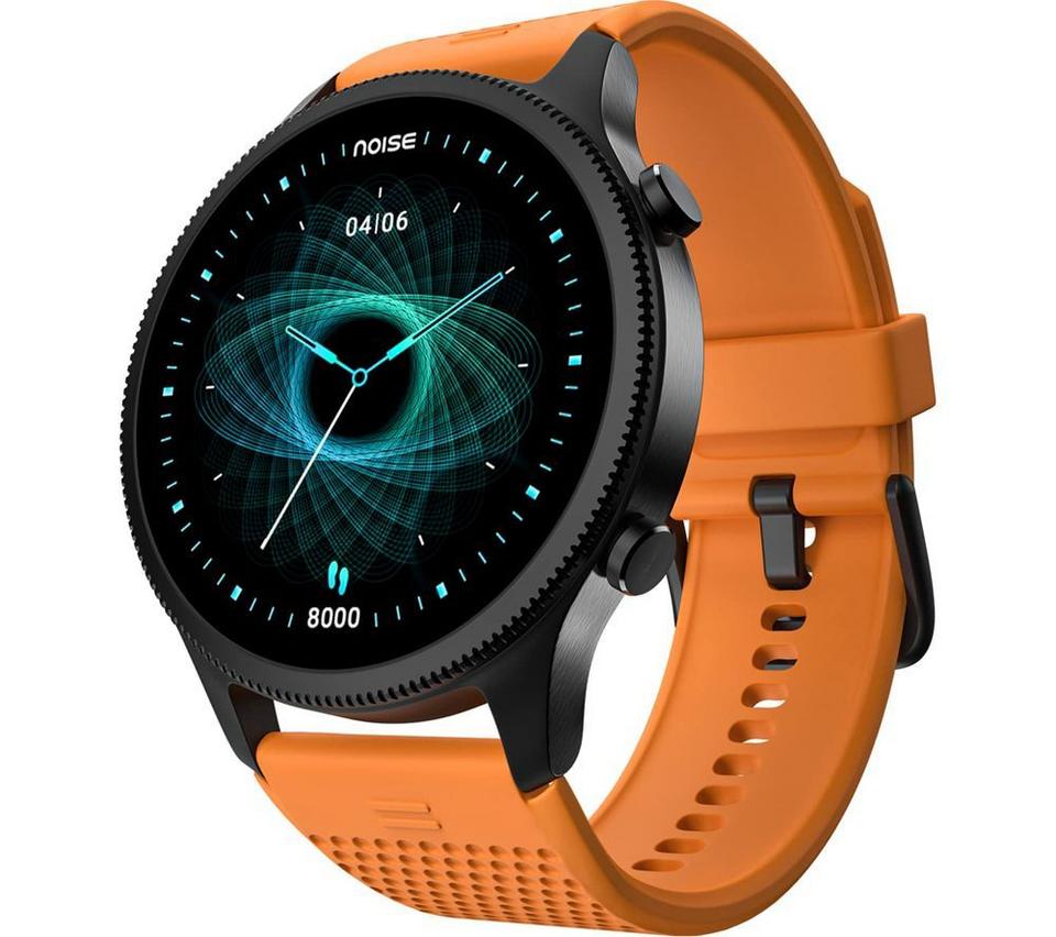 NOISE NoiseFit Halo Smart Watch - Fiery Orange, Silicone Strap
